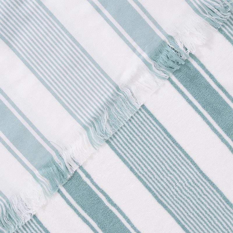 Toalla De Playa 80X160Cm Turca Rayas Celeste Blanco Mashini-1759420638047