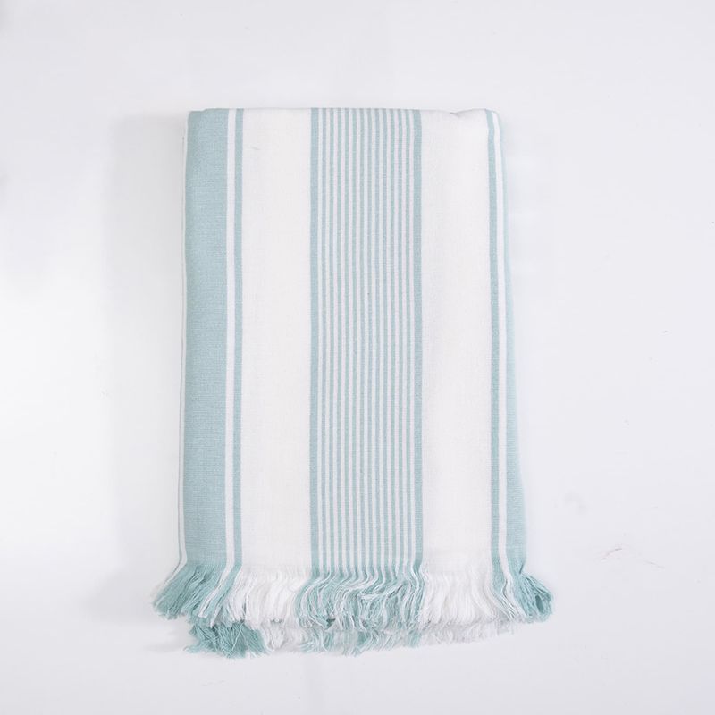 Toalla De Playa 80X160Cm Turca Rayas Celeste Blanco Mashini-1759420640730