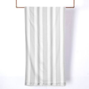 Toalla De Playa 80X160Cm Turca Rayas Beige Blanco Mashini