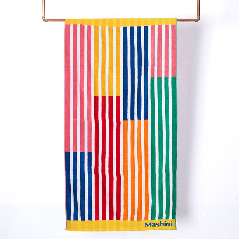 Toalla De Playa 80X160Cm Jacquard Happy Colors Mashini-1759423066693