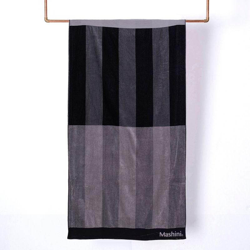 Toalla De Playa 100X180Cm Jacquard Grises Mashini-1759423233647
