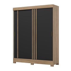 Closet 2 Puertas Corredizas Jequetiba Preto Briz