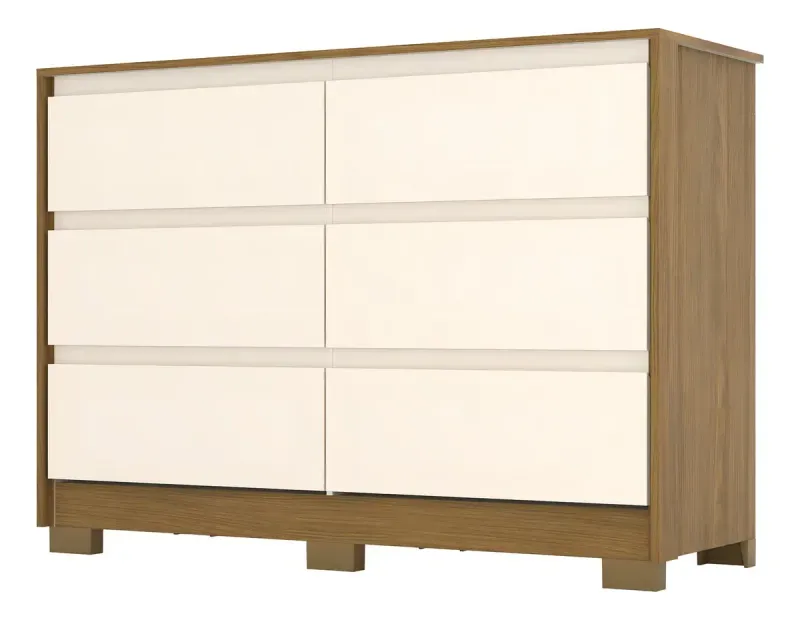 Comoda 6 Cajones Ravena Nature Off White Henn-1759762361389