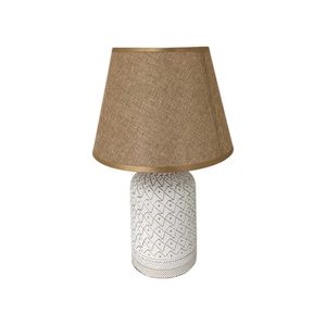 Lampara De Mesa 12" Base Blanca Decore