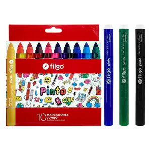 Lapiz Marcador 10 Unidades Jumbo Filgo