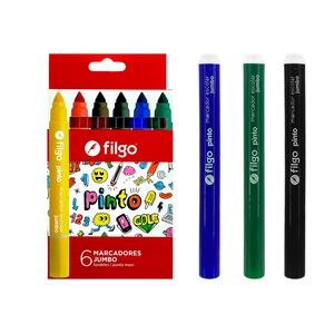 Lapiz Marcador 6 Unidades Jumbo Filgo