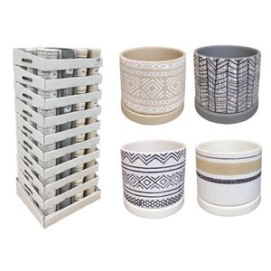 Macetero 12X10Cm Diseños Rayas Life Art