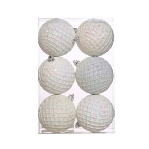 Esferas Navideñas 6 Unidades 8Cm Tornasol-Escarchado Miro