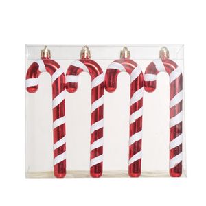 Baston Navidad 13.8Cm Rojo-Blanco 4 Unidades