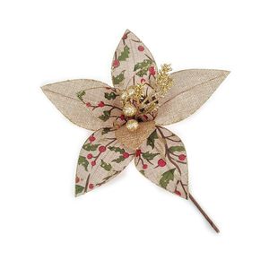 Flor De Navidad 24X20Cm Natural Rojo Verde Miro