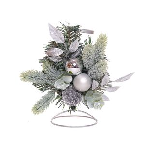 Candelabro Decorativo Navidad 25Cm Plateado Miro