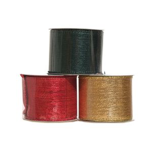 Cinta Navidad Rollo 2.7Mt Rojo Dorado Verde Miro