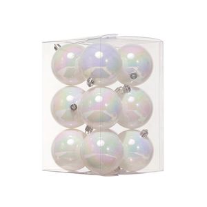 Esferas Navideñas 12 Unidades 7Cm Blanco Miro