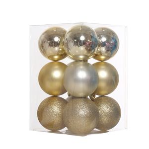 Esferas Navideñas 12 Unidades 8Cm Dorado-Perlado Miro