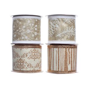 Cinta Navidad Rollo 2.7Mt Natural - Dorado Miro