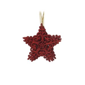 Adorno De Navidad Estrella Roja 6Un 11X11Cm Miro