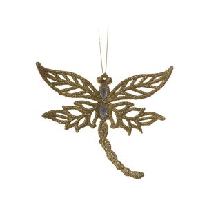 Adorno De Navidad Libélula Dorado 10X12Cm Miro