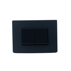 Interruptor Doble Teclon 9/24 16A Noir Mate S33 Sinthesi