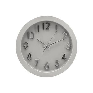 Reloj De Pared 10Cm Crema Oscuro Con Numeros Plateados Times Tower & Co