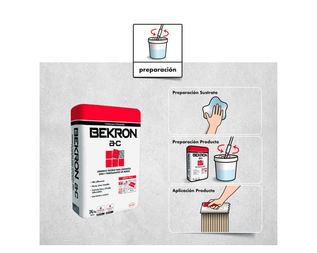 Pegamento Para Ceramica Ac Polvo Gris 24.5Kg Bekron-1761395845089
