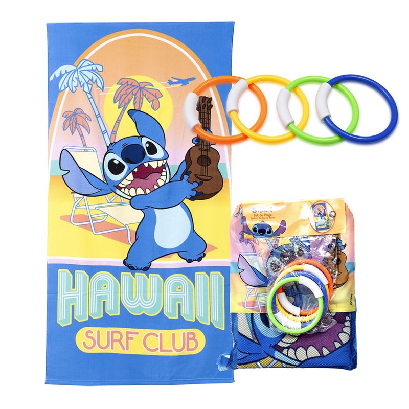 Toalla De Playa 70X140Cm + Tesoro Stitch Club Mashini-1761397390056