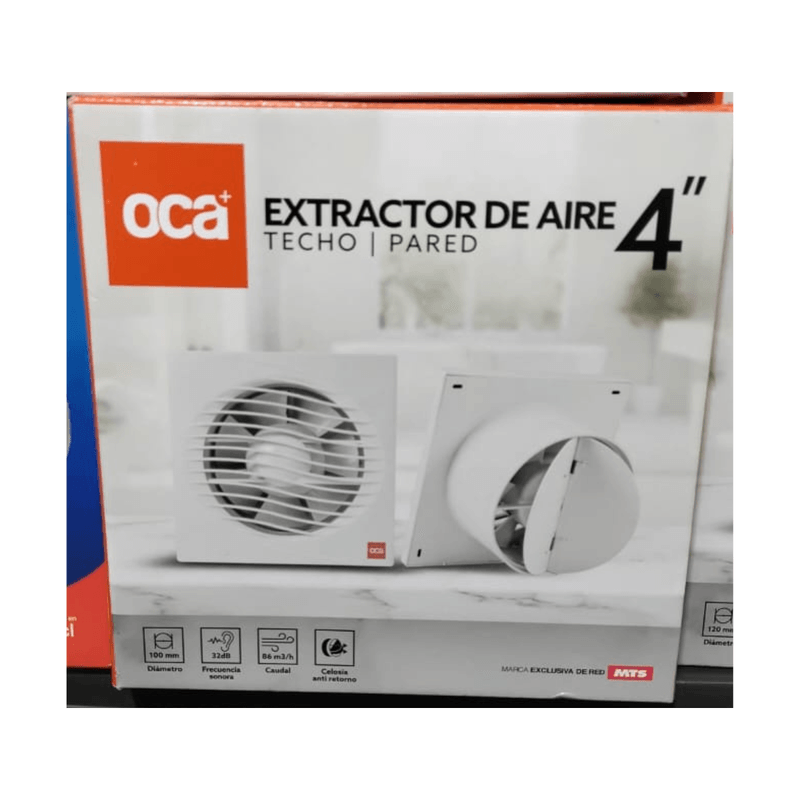 Extractor De Aire 4" Pared Techo Oca-1761398145827