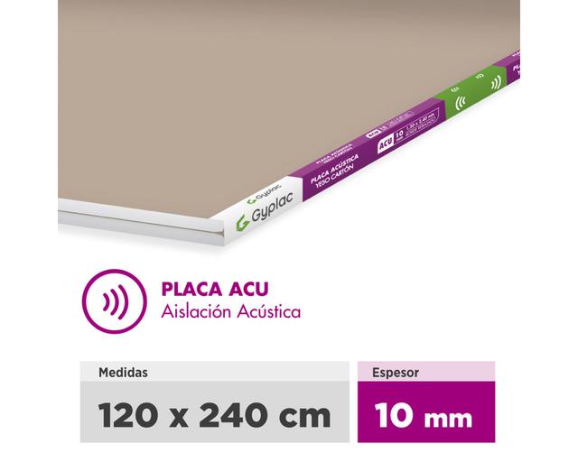 Plancha Yeso Carton Acustica  Borde Rebajado 1.20X2.40X10Mm-1761399385730