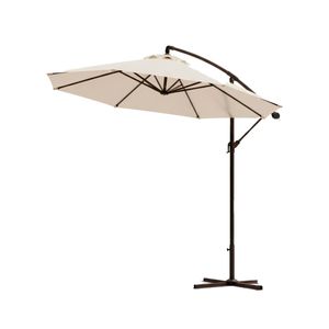 Quitasol Redondo Blanco 3Mt Base Metalica Bighouse