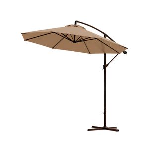 Quitasol Redondo Crema 3Mt Base Metalica Bighouse