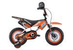 Bicicleta Aro 12 Infantil Motobike Plata Naranja Oxford-1762288612298