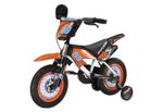 Bicicleta Aro 12 Infantil Motobike Plata Naranja Oxford-1762288651887