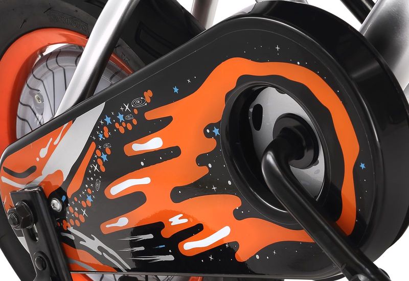 Bicicleta Aro 12 Infantil Motobike Plata Naranja Oxford-1762288656057