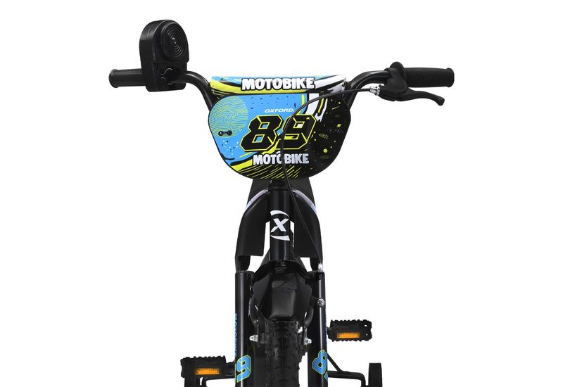 Bicicleta Aro 16 Infantil Motobike Negro Azul Oxford-1762288715731