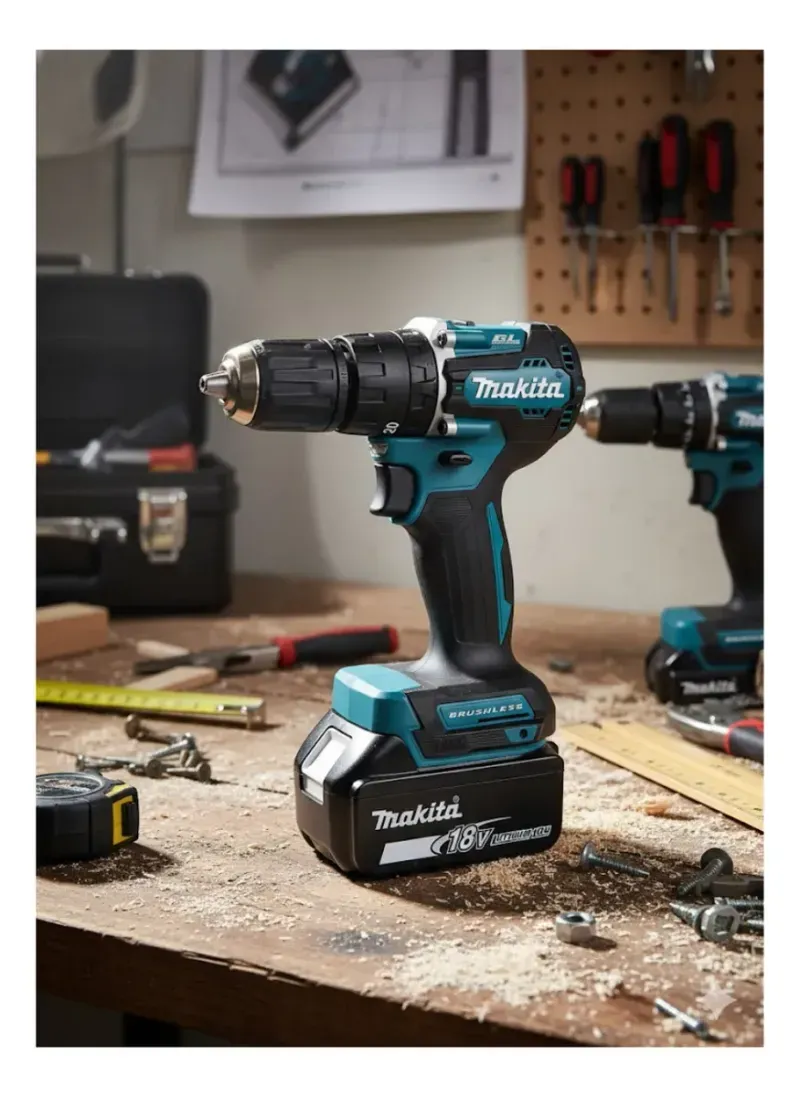 Taladro Percutor 13Mm 18V Dhp487+2 Baterias 3.0Ah 18V+Cargador Rapido Makita-1762351164953