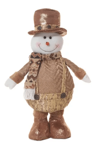Figura Navideña 18X49Cm Santa Y Muñeco De Nieve De Pie Chocolate Miro-1762549232106