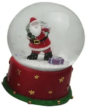 Figura Navideña Bola De Agua 6.5X6.5X8.6Cm Santa Miro-1762661327811