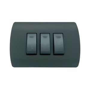 Interruptor Embutido Triple 9/32 10A Noir Notti Aris Pro Mate Mec