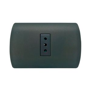 Enchufe Embutido Simple 2P+Tomacorriente 10A Noir Notti Mec