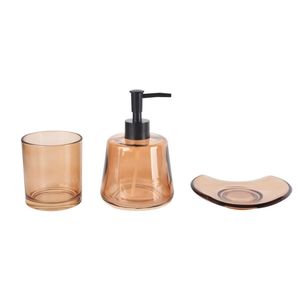 Set Accesorios De Baño 3 Piezas Naranjo Ilusion Jabonera Chantilly