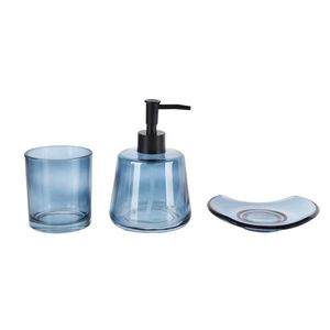 Set Accesorios De Baño 3 Piezas Azul Ilusion Jabonera Chantilly