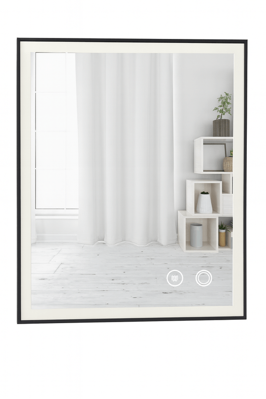 Espejo Con Luz 80X60Cm Marco Negro Taumm-1763573239212