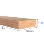 Viga Pino Oregon 2X6X4Mt Cepillado Seco"-1764363152353