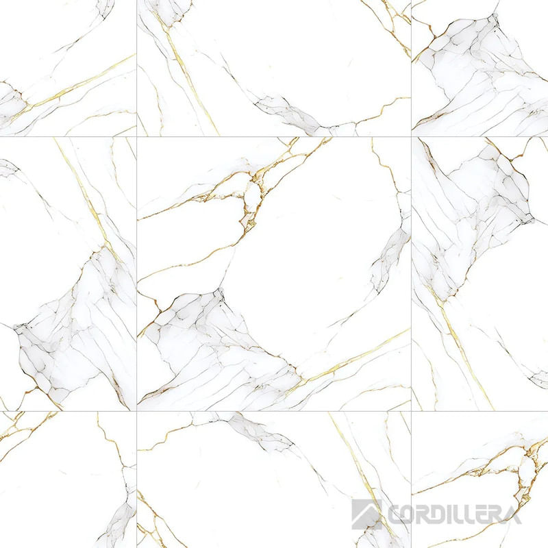 Porcelanato Gres 60X60Cm Calacata Gold Pulido 1.44M2 Caja Cordillera