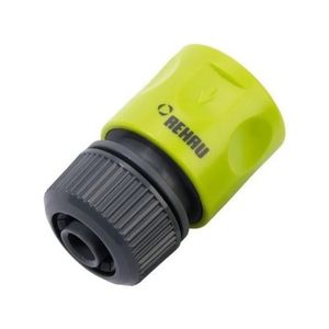 Conector De Manguera Rapido 3/4" Verde Gris Rehau