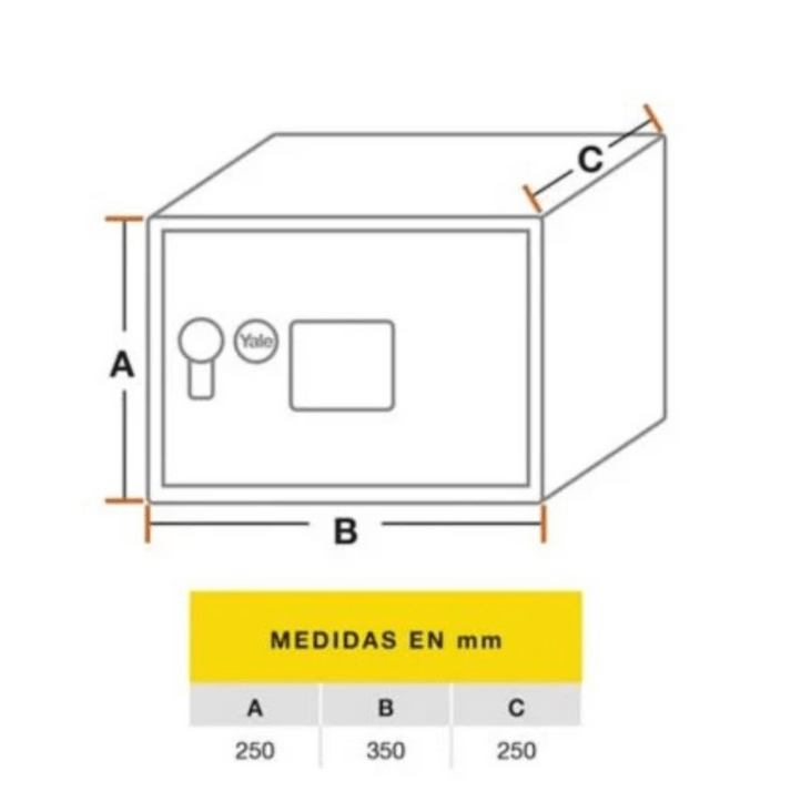 Caja Fuerte De Seguridad 16,3Lt Electrica Sin Visor Yale Ysv/250/Db1-1765818239775