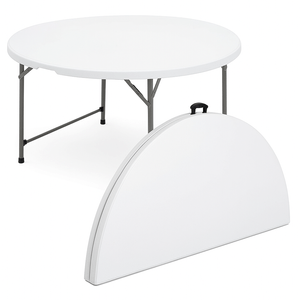 Mesa Plegable Redonda 1.22Mt Base Dividida Casa Viva