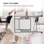 Mesa Plegable Redonda Blanca 80X74Cm Casa Viva-1767700876483