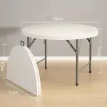 Mesa Plegable Redonda 1.22Mt Base Dividida Casa Viva-1767700999333