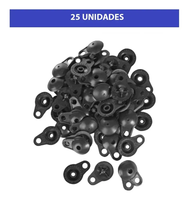 Broche Para Malla Raschel  25 Unidades-1767734256014