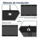 Malla Raschel Negra Con Ojetillos 90% Sombra 1X5 Metros Cierre Perimetral -1768225661221